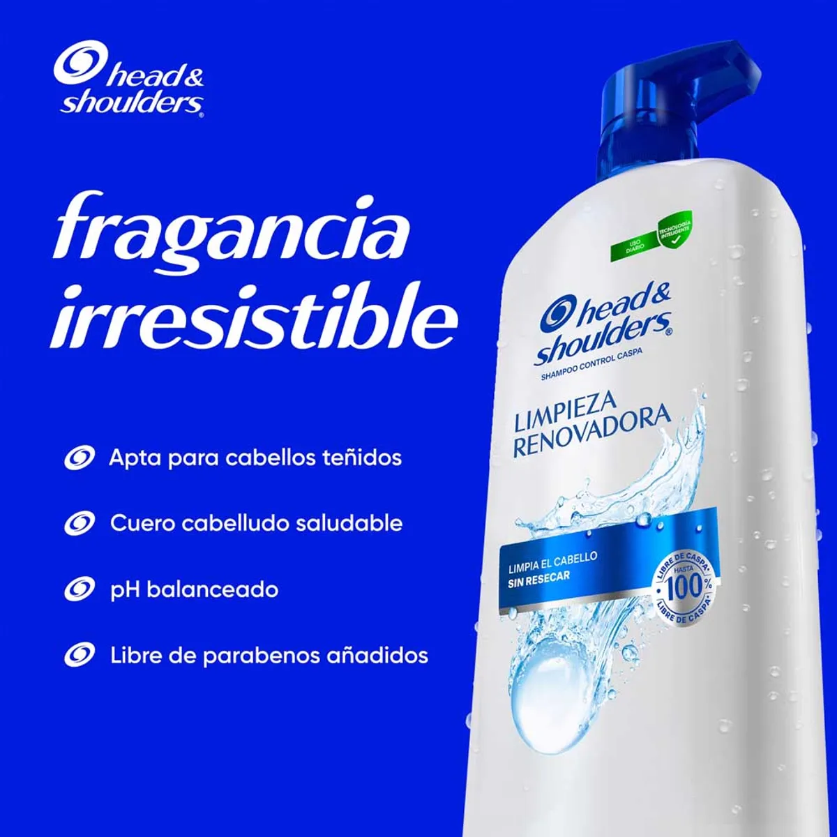 HEAD SHOULDERS - Shampoo Head & Shoulders Limpieza Renovadora Botella 850 mL