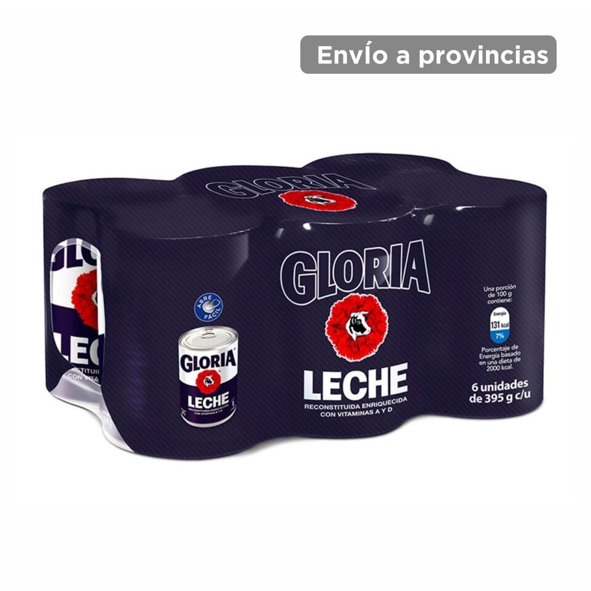 GLORIA - Sixpack Leche Gloria Reconstituida 395g