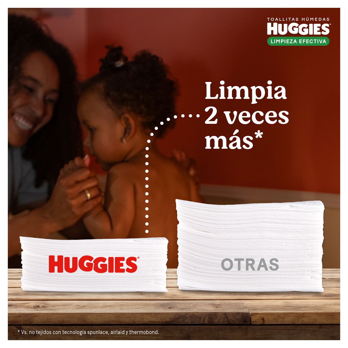 HUGGIES - Toallitas Húmedas Huggies Limpieza Efectiva Empaque 120 Und