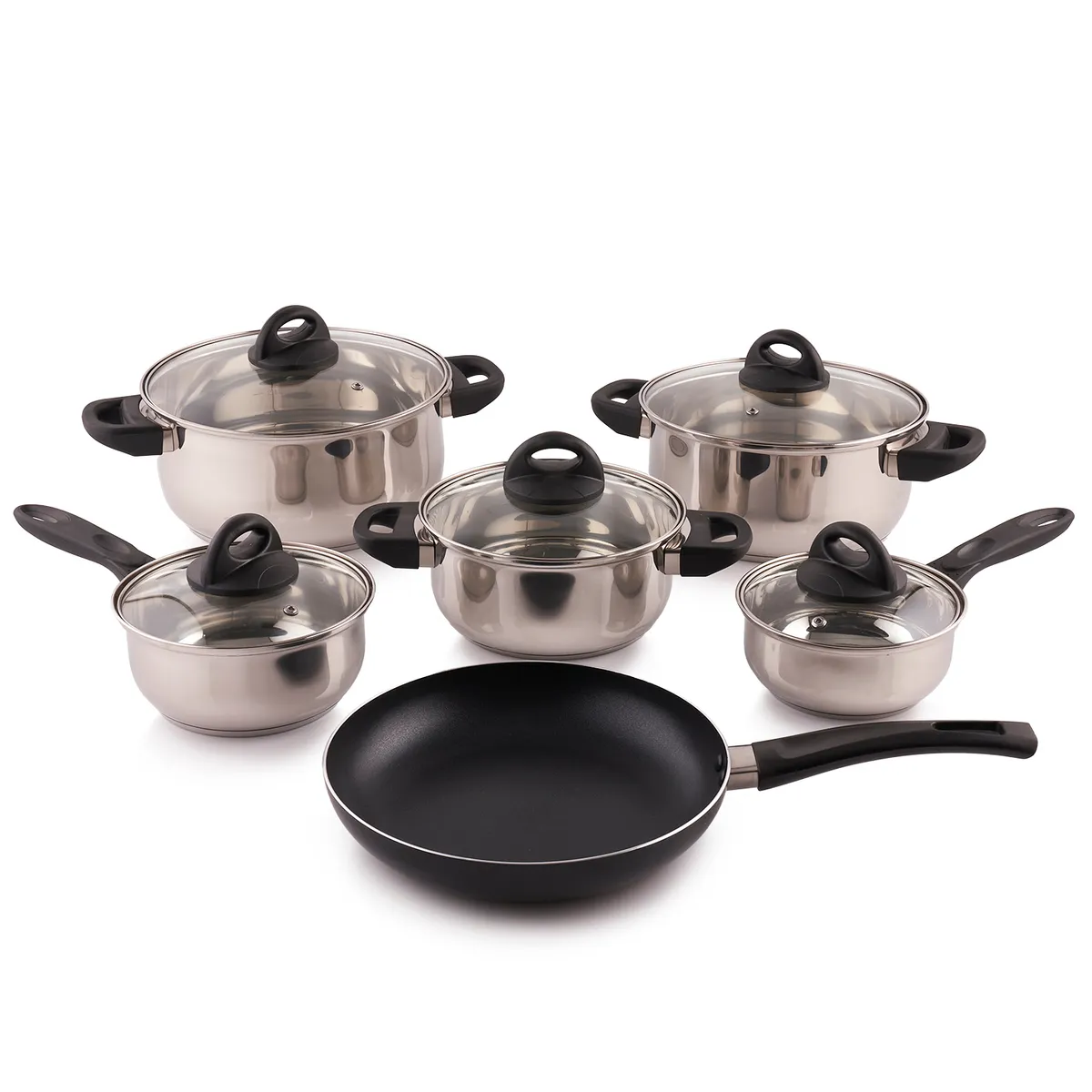 Casa Joven - Juego de Ollas 10 Piezas + Sartén 24 cm Antiadherente Casa Joven