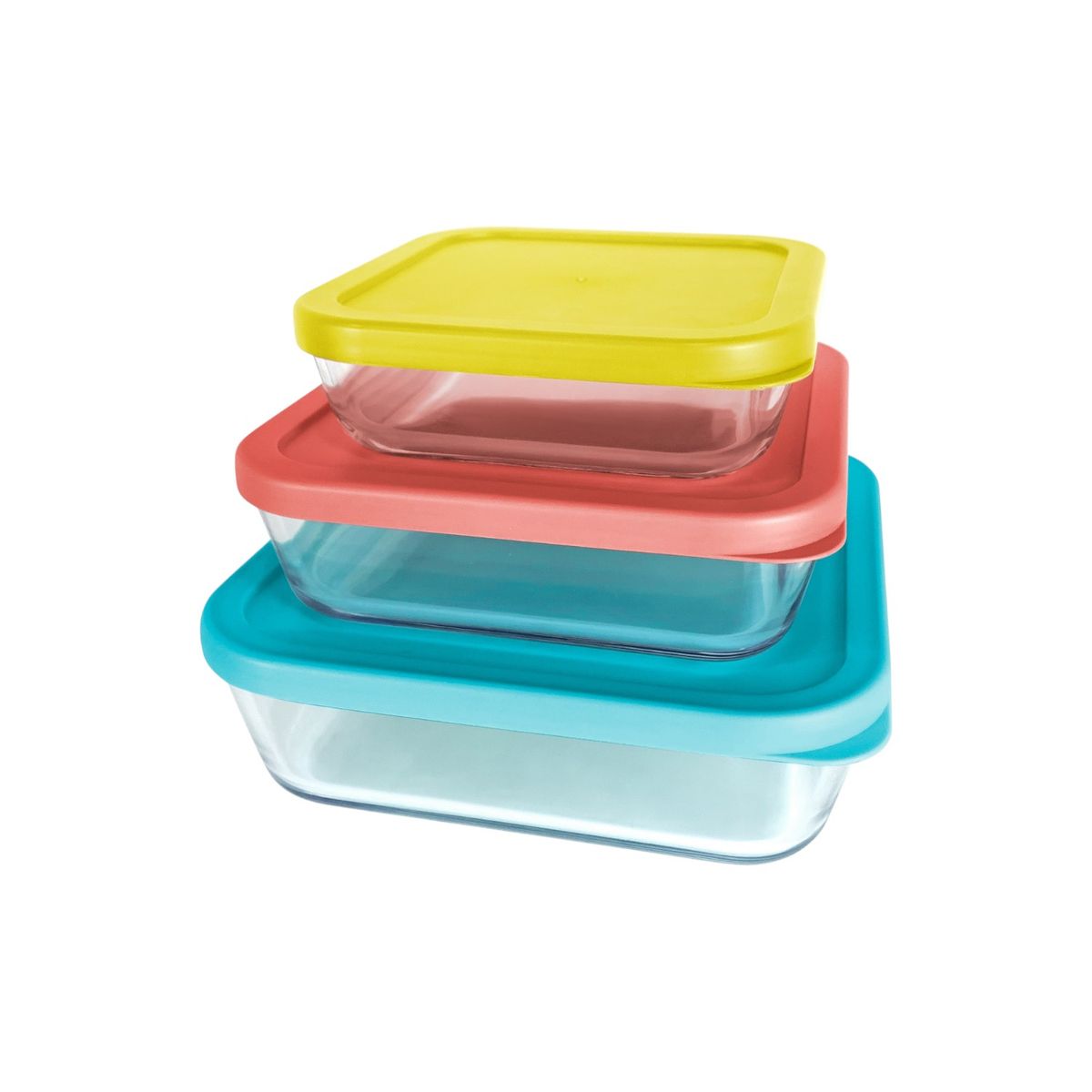 CASA JOVEN - Set Fuentes Horno con Tapa Cuadrado 3 Piezas