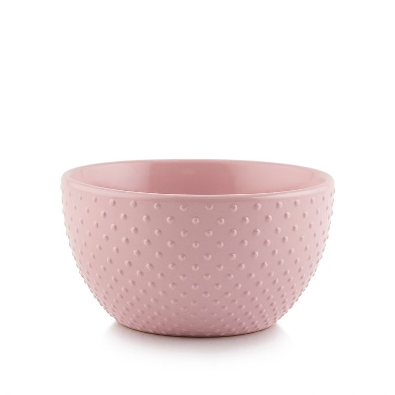 Precio Uno - Bowl Latte 15cm Embossed Rosa Precio Uno