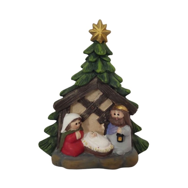 CASA JOVEN - Nacimiento 3 personajes árbol 10 cm