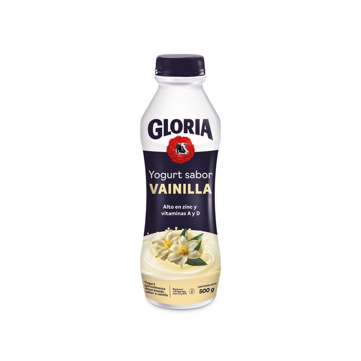 GLORIA - Yogurt Gloria Vainilla Botella 500 g