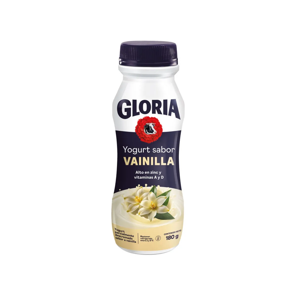 GLORIA - Yogurt Gloria Vainilla Botella 180 g