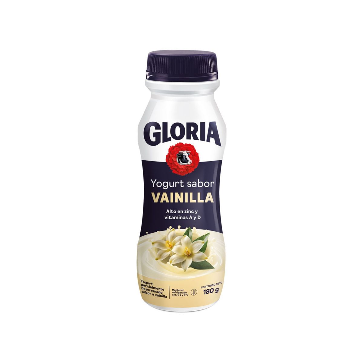 GLORIA - Yogurt Gloria Vainilla Botella 180 g