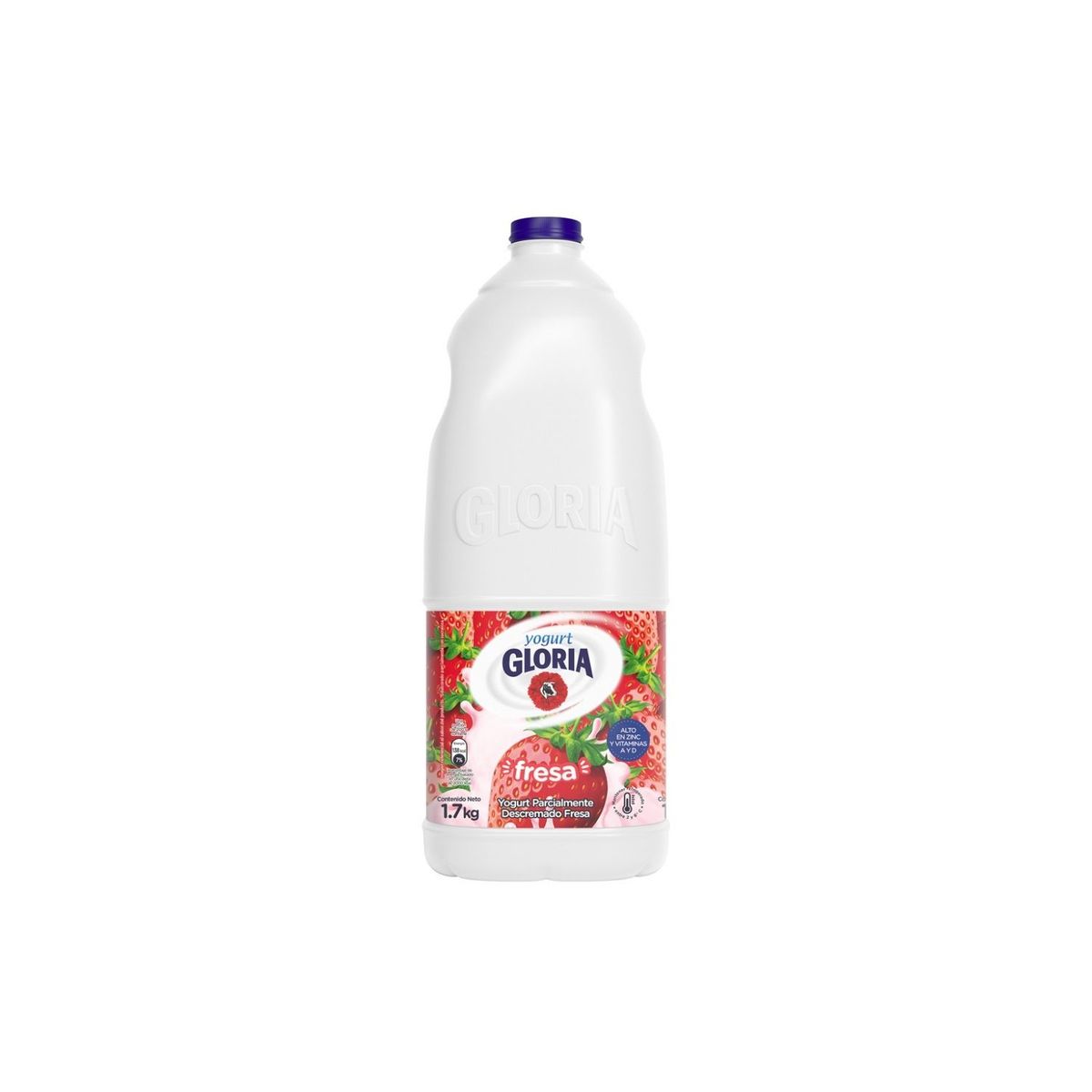 GLORIA - Yogurt Gloria Parcialmente Descremado Fresa Botella 1.7 Kg