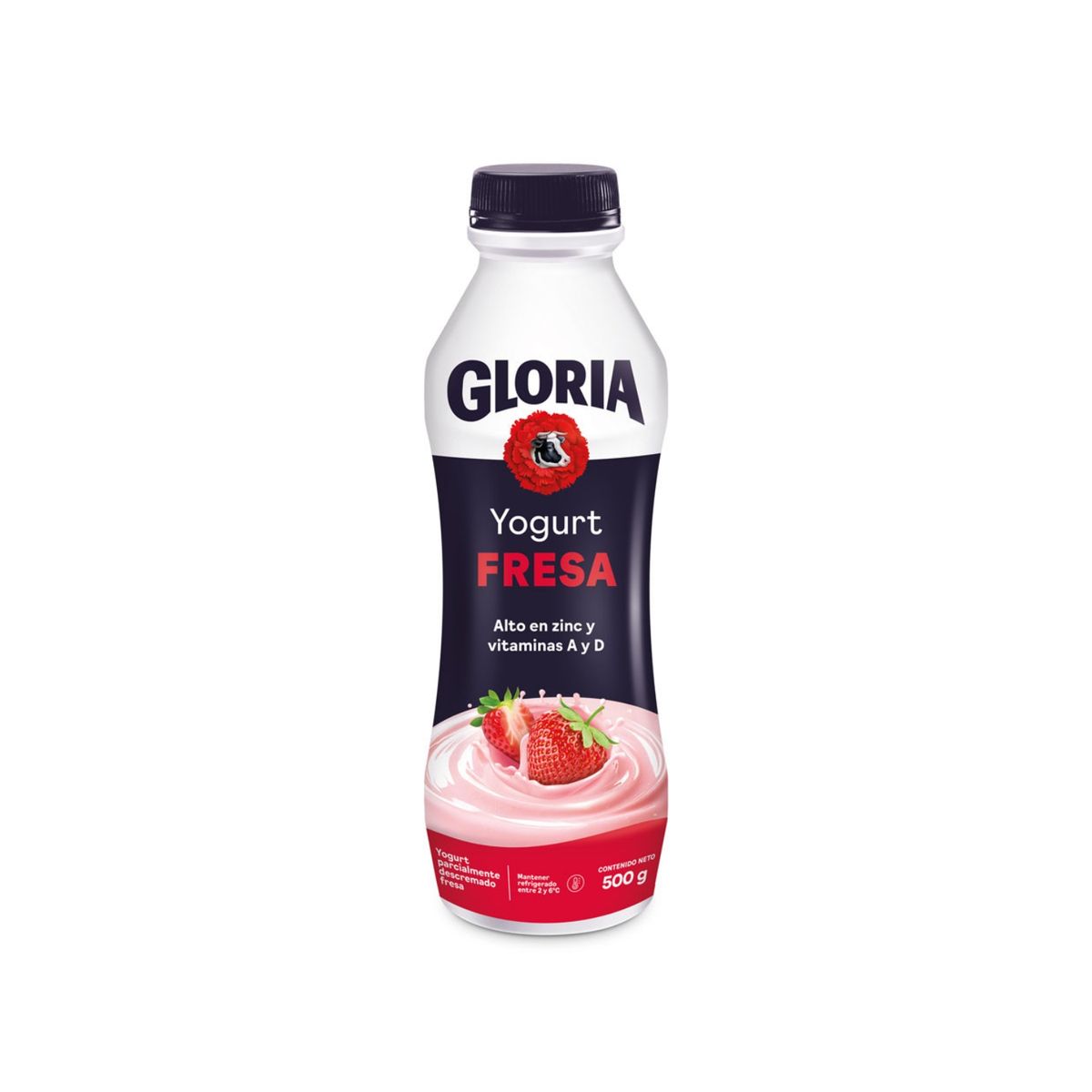 GLORIA - Yogurt Gloria Fresa Botella 500 g