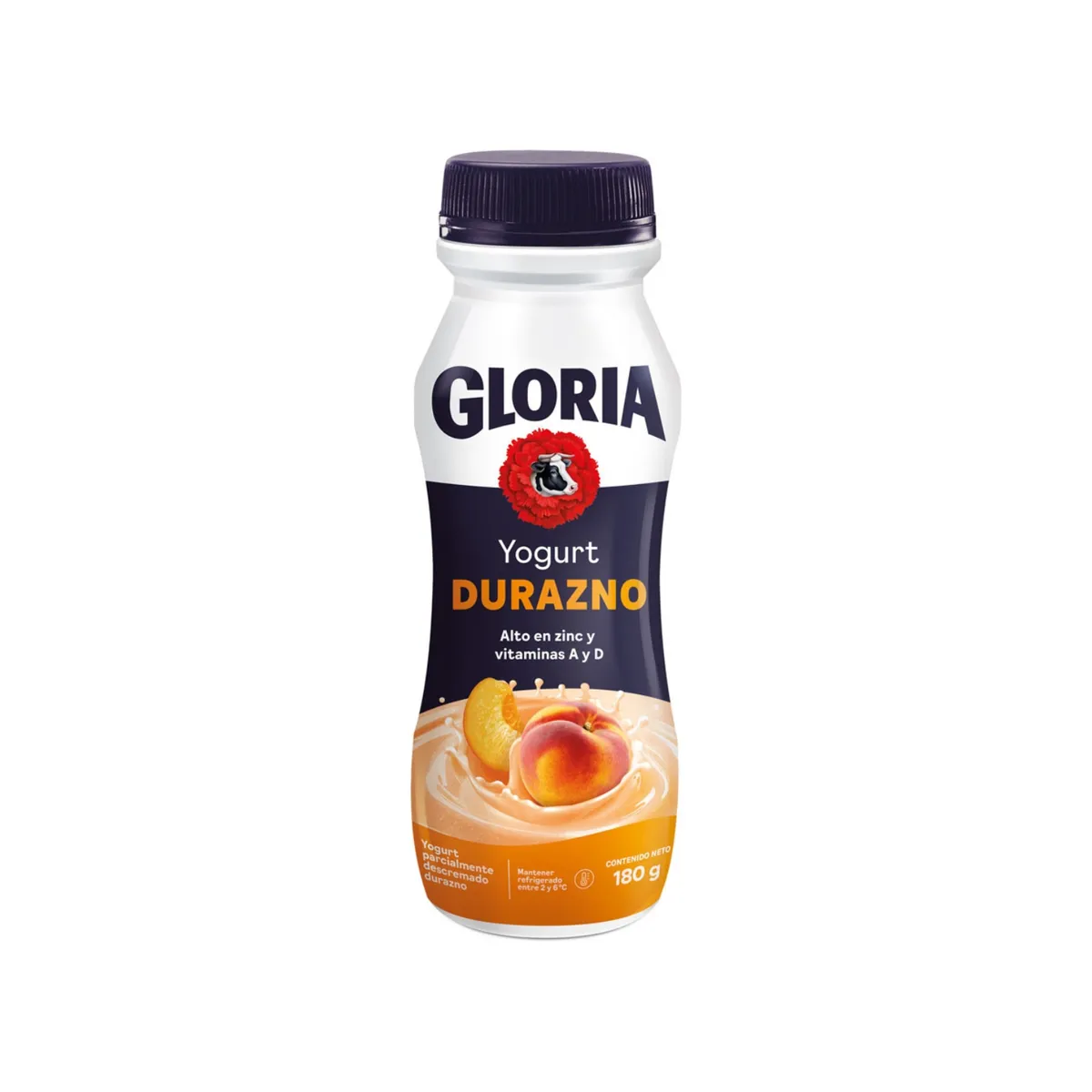 GLORIA - Yogurt Gloria Durazno Botella 180 g