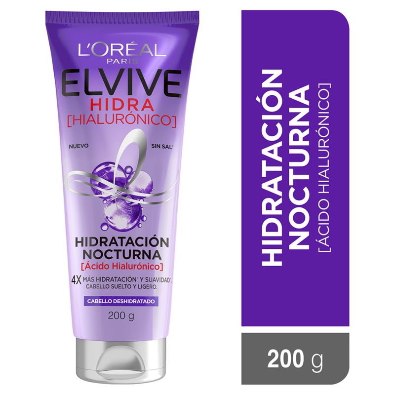 ELVIVE - Tratamiento Noturno Hidra Hialurónico Elvive 200 gr L'Oreal Paris