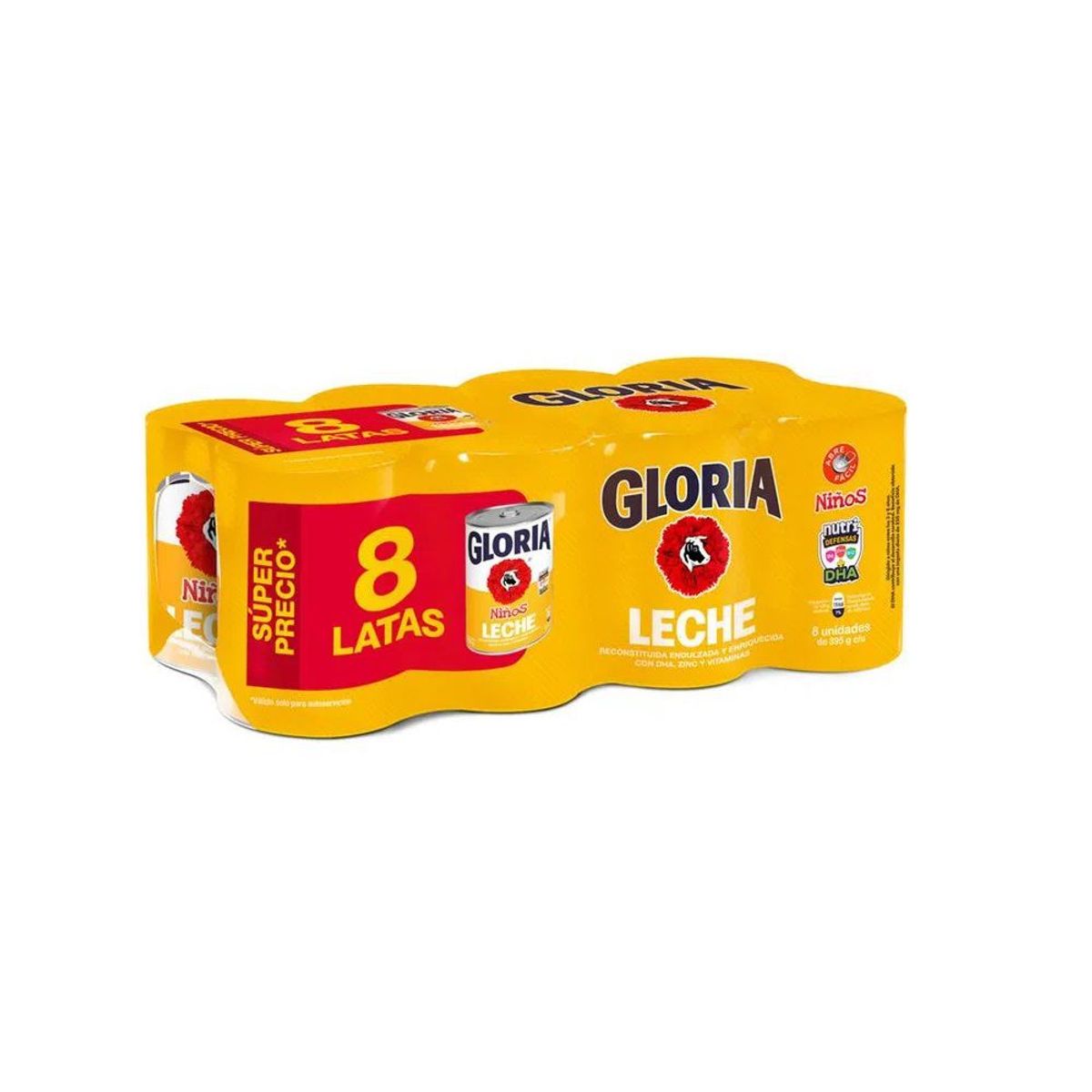 GLORIA - Leche Gloria Niños 395g 8 Unidades