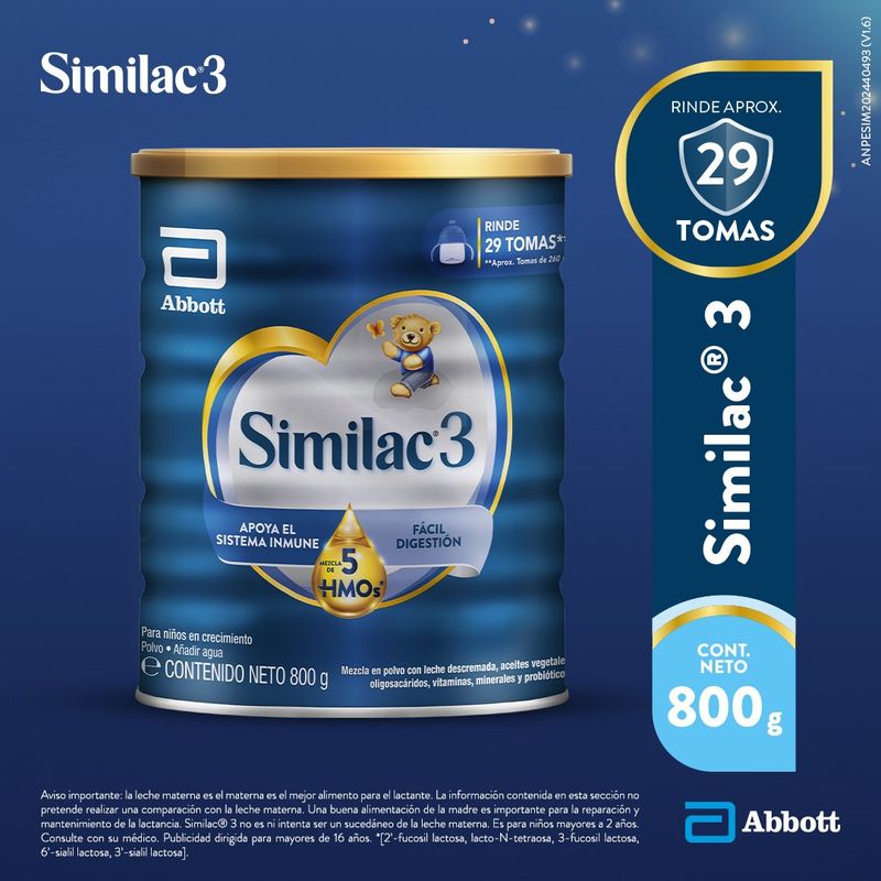 SIMILAC - Similac 3 Fórmula para Niños 800g