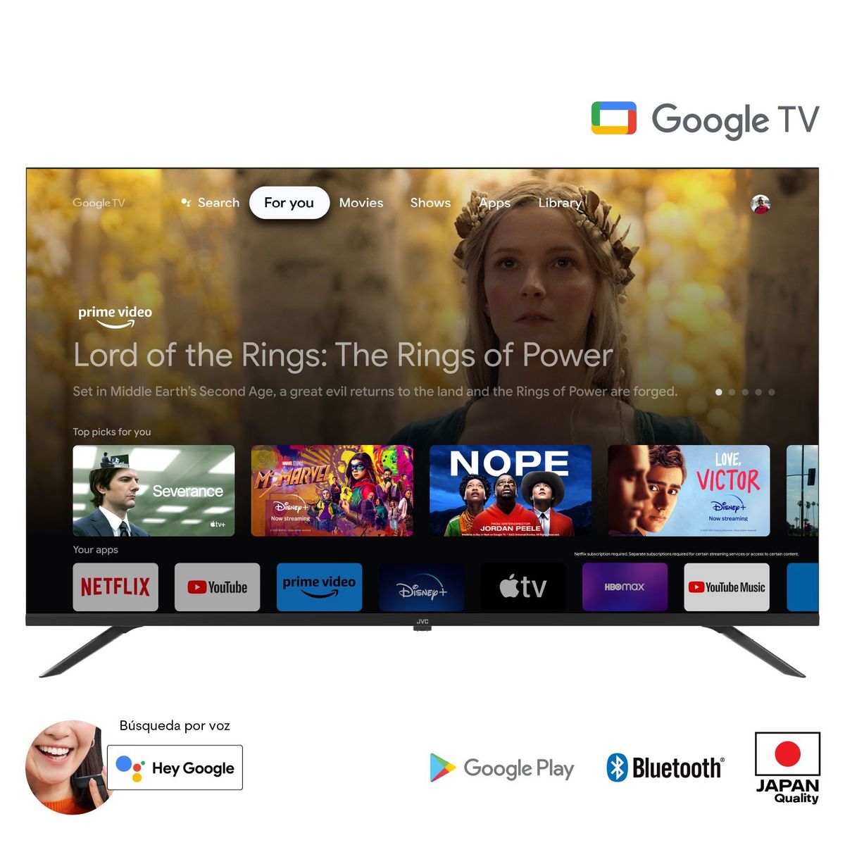 JVC - Televisor JVC Led 50" UHD Google Tv