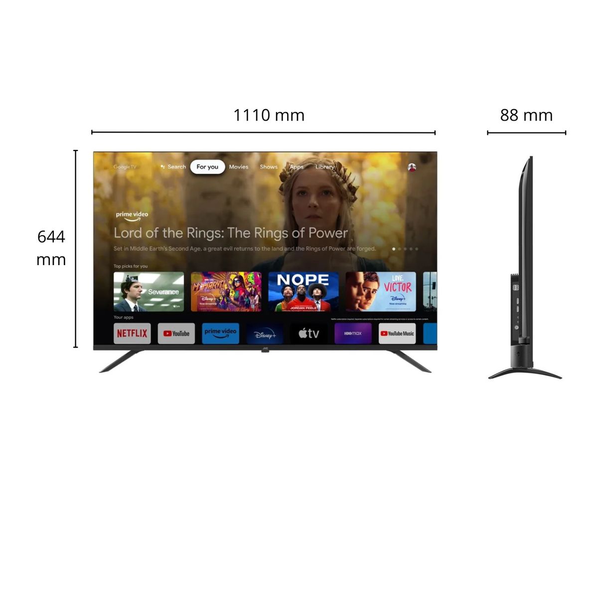 JVC - Televisor JVC Led 50" UHD Google Tv
