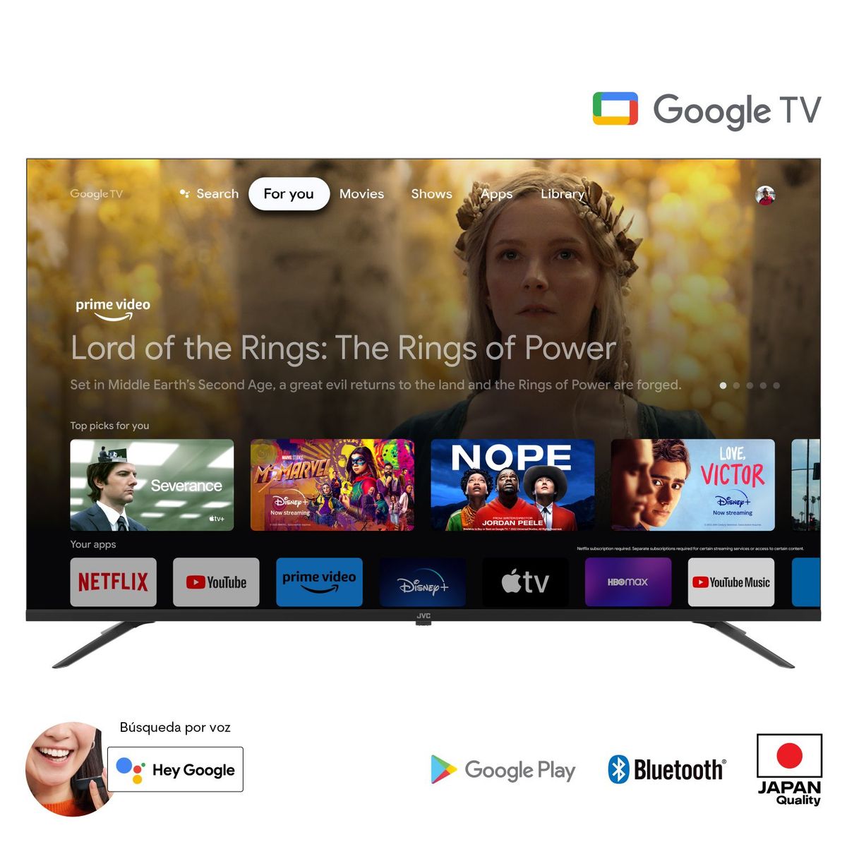JVC - Televisor JVC Led 58" UHD Google Tv