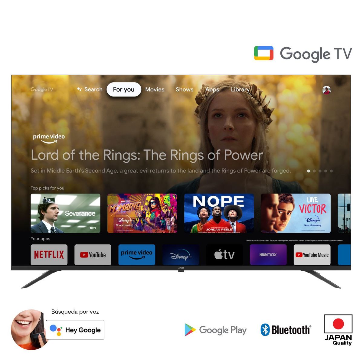 JVC - Televisor JVC Led 65" UHD Google Tv
