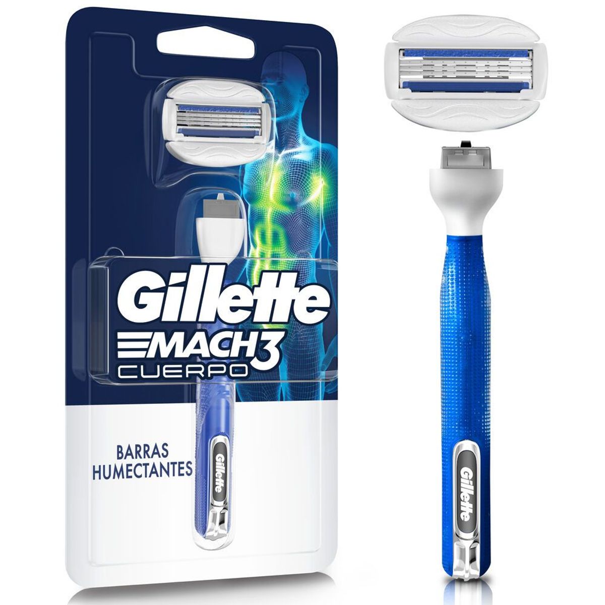 GILLETTE - Máquina de Afeitar Gillette Mach3 Cuerpo Empaque 1 Und