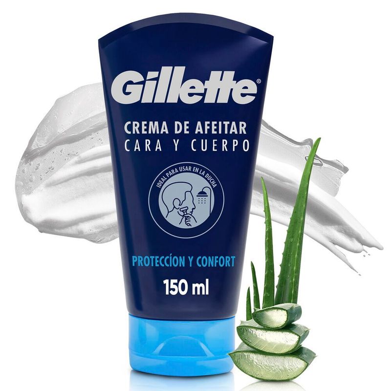 GILLETTE - Crema Afeitadora Gillette Hombre Aloe Vera Envase 150 mL