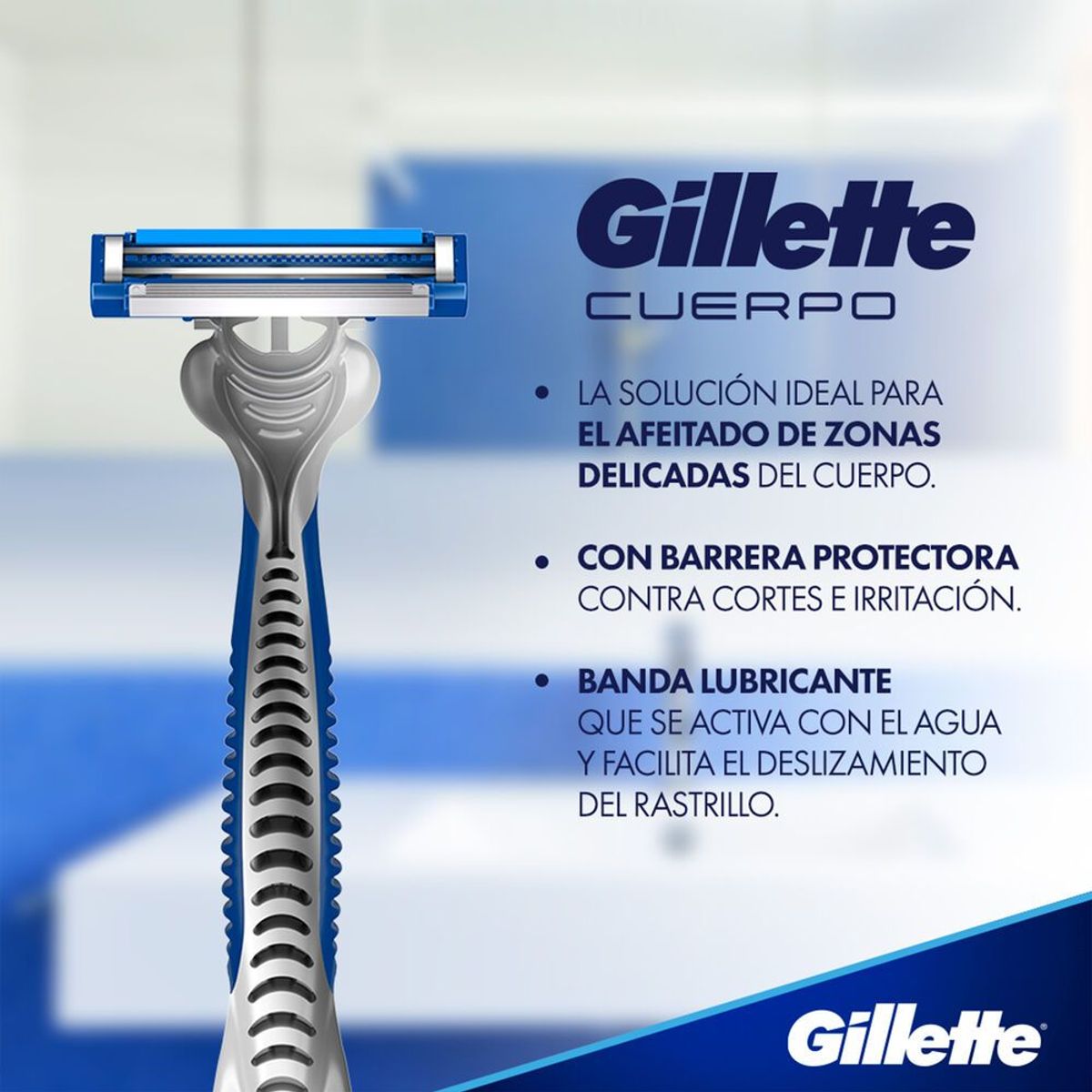 GILLETTE - Máquina de Afeitar Gillette Cuerpo Empaque 4 Und