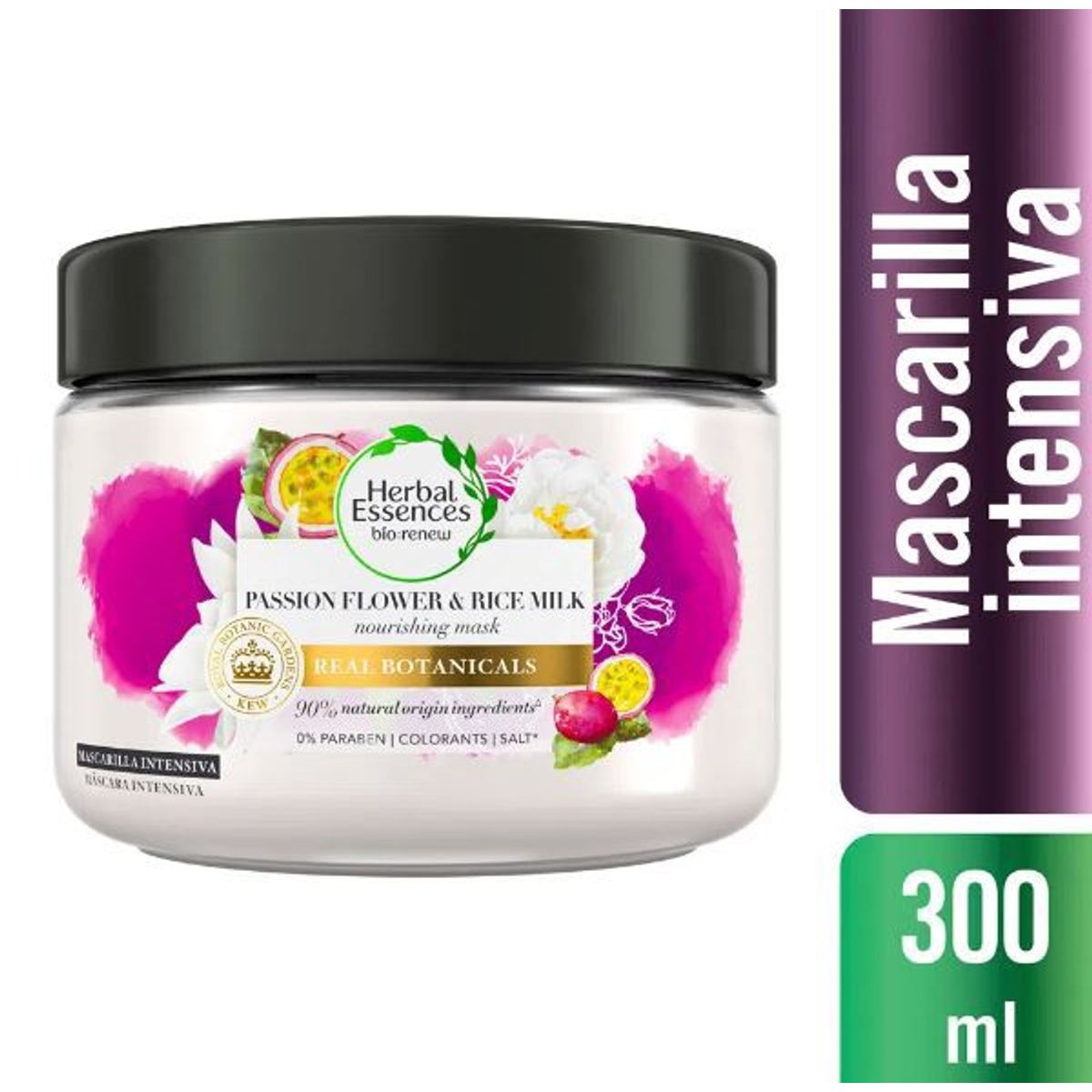 HERBAL ESSENCES - Mascarilla Herbal Essences Flor de Pasión y Leche de Arroz Envase 300 mL