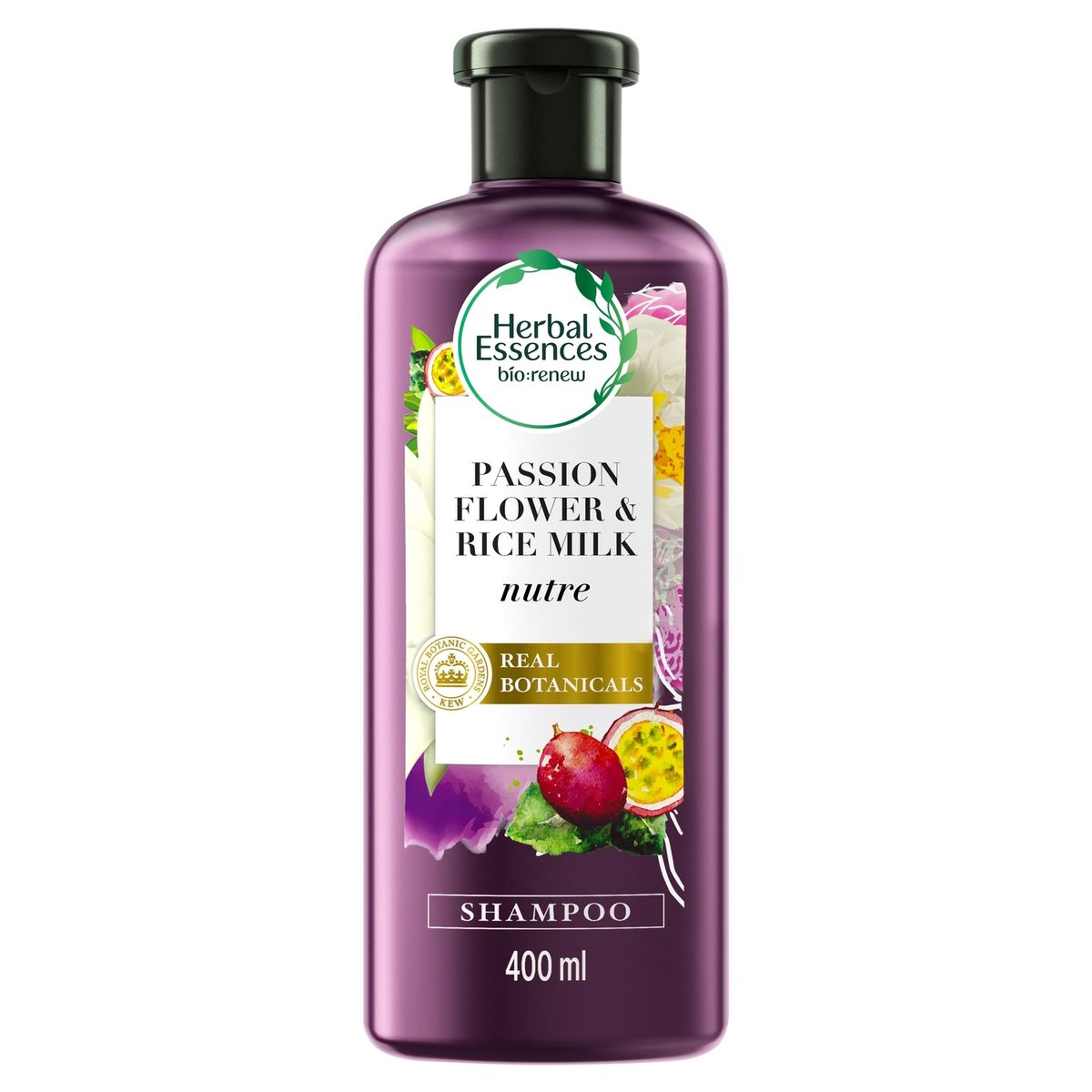 HERBAL ESSENCES - Shampoo Herbal Essences Flor de Pasión Leche de Arroz Botella 400 mL