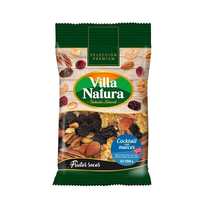 VILLA NATURA - Villa Natura Cocktail Con Nueces Sin Sal 150g