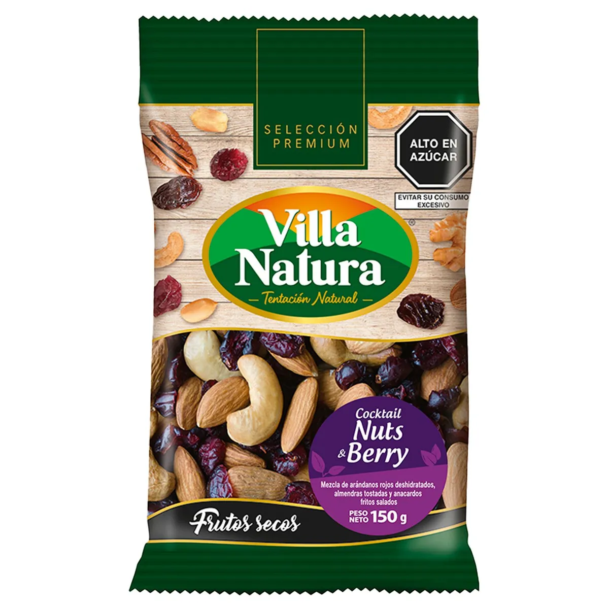 VILLA NATURA - Snacks Villa Natura Cocktail Nuts Berry Bolsa 150 g