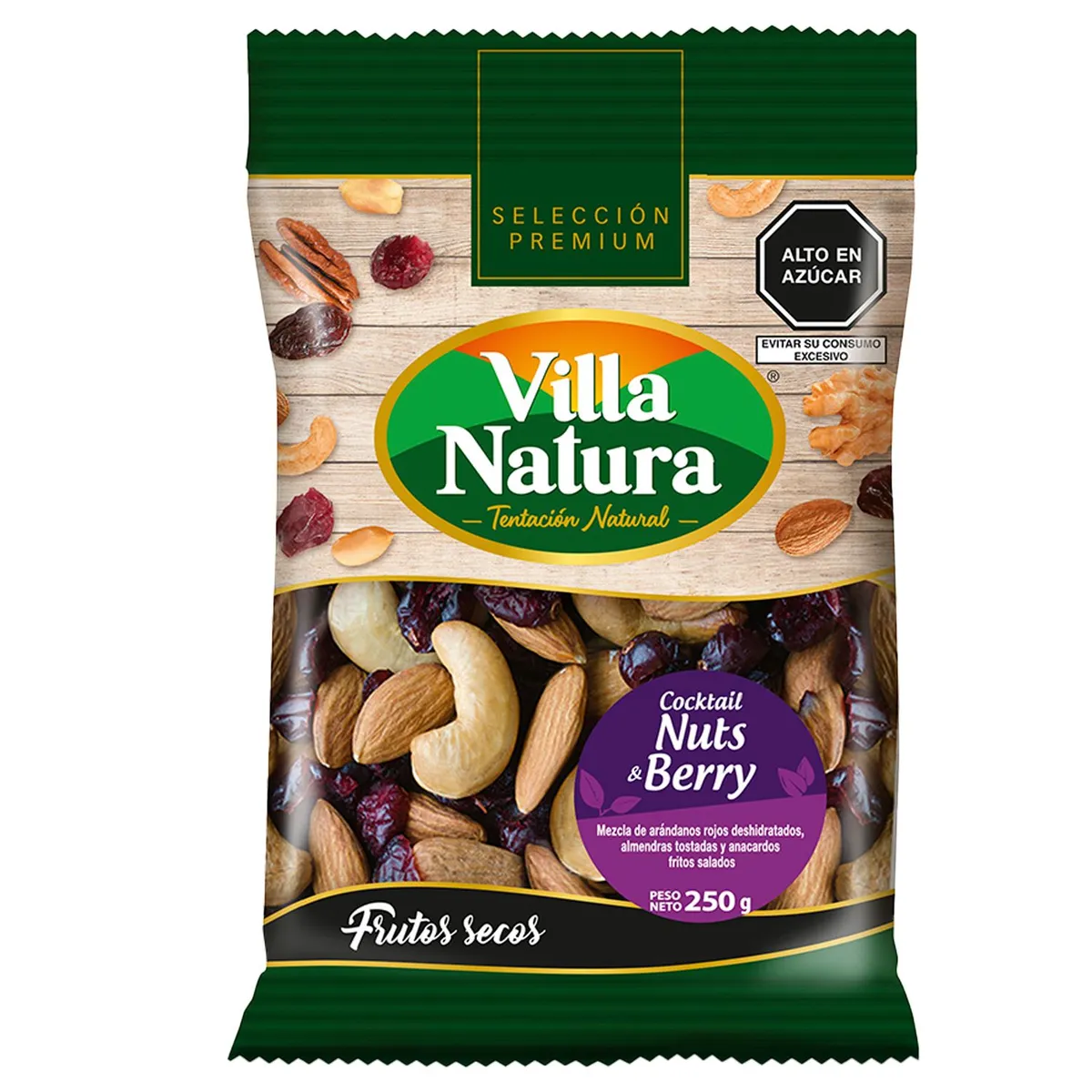 VILLA NATURA - Snacks Villa Natura Cocktail Nuts Berry Bolsa 250 g