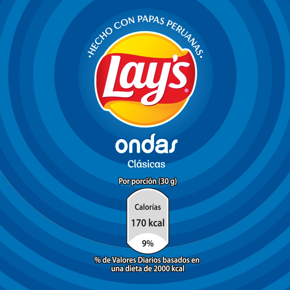 LAYS - Papas Lays Ondas Saladas Bolsa 140 g