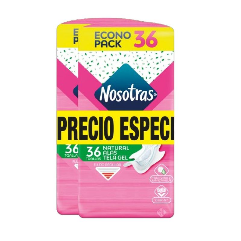 NOSOTRAS - PACK TOALLA NOSOTRAS ALAS TELA GEL 2X36U