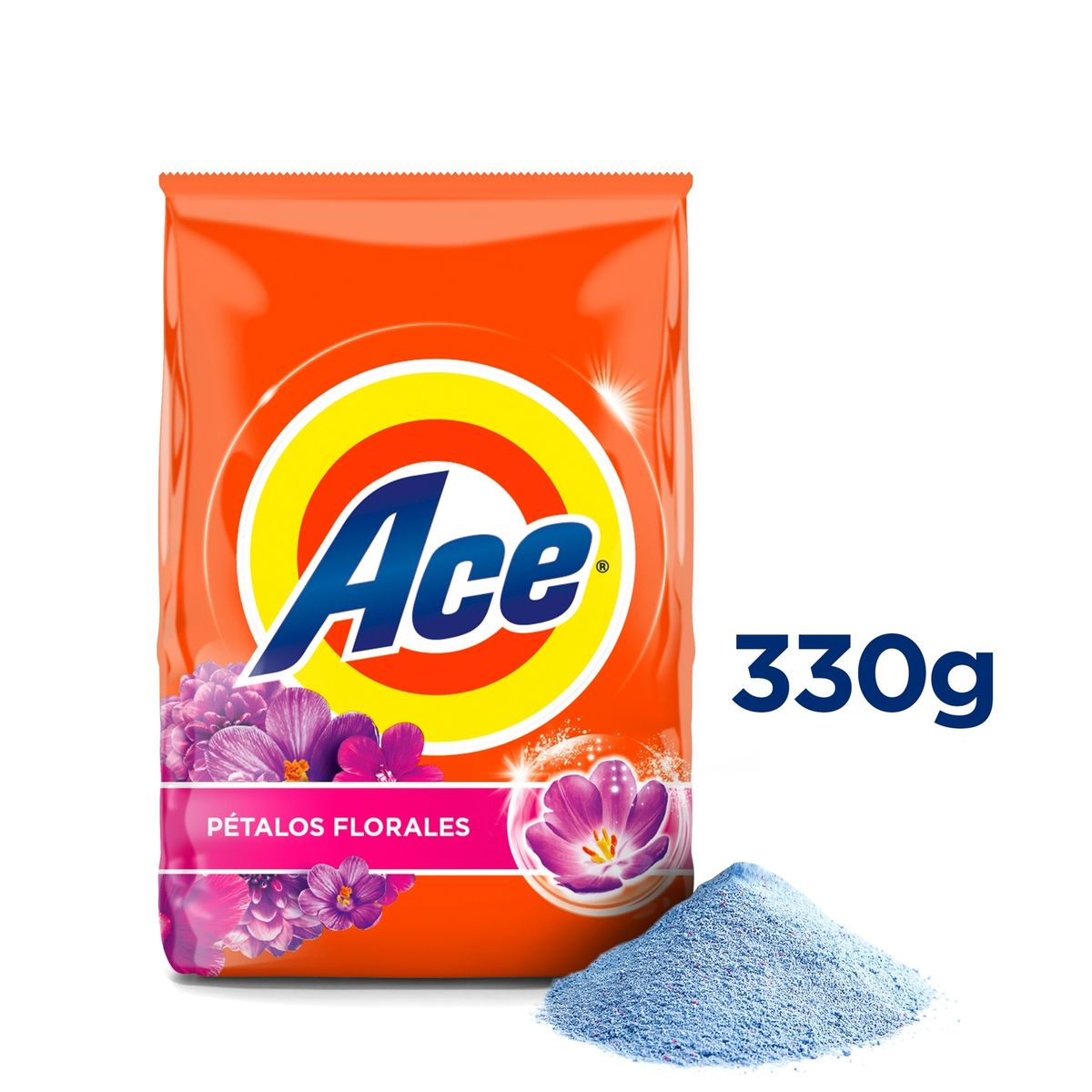 ACE - Detergente en Polvo Ace Pétalos Florales Bolsa De Plástico 330 g