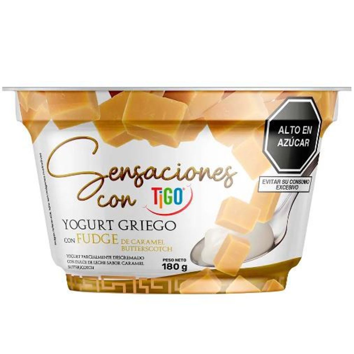 TIGO - Yogurt Griego Tigo Sensaciones con Fudge Caramel Butter Envase 180 g