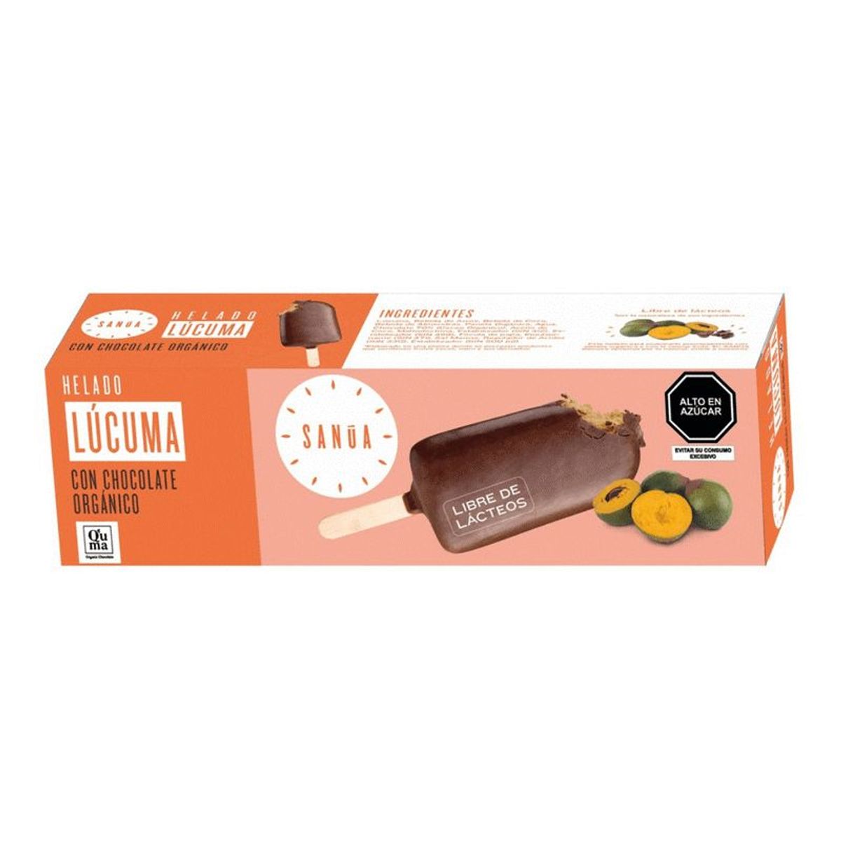 SANUA - PALETA HELADO LUCUMA CON CHOCOLATE X85G