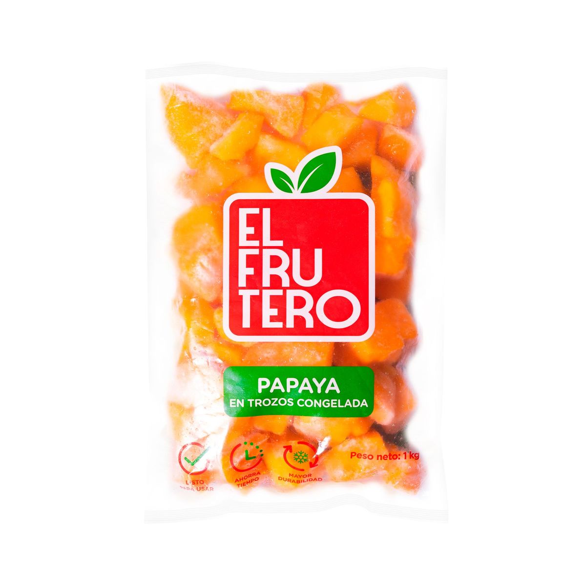 EL FRUTERO - Papaya Congelada en Trozos El Frutero Bolsa 1 Kg