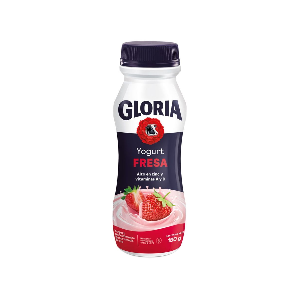 GLORIA - Yogurt Gloria Fresa Botella 180 g