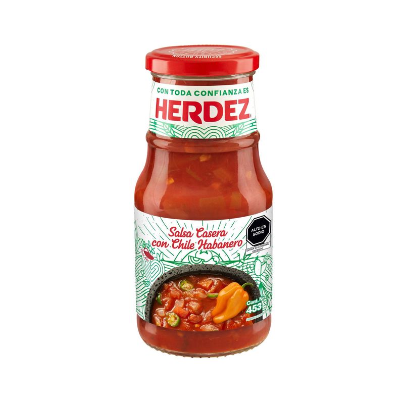 HERDEZ - Salsa Casera con Chile Habanero Herdez Envase 453 g