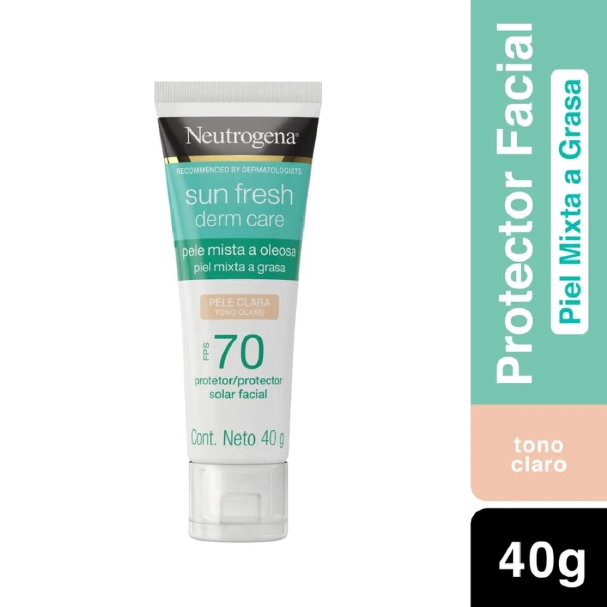 NEUTROGENA - Protector Solar Facial Neutrogena Sun Fresh Piel Clara FPS70 Envase 40 g