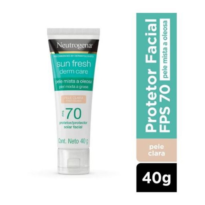 NEUTROGENA - Protector Solar Neutrogena Sun Fresh Derm Care Tono Claro SPF70 Envase 40 g