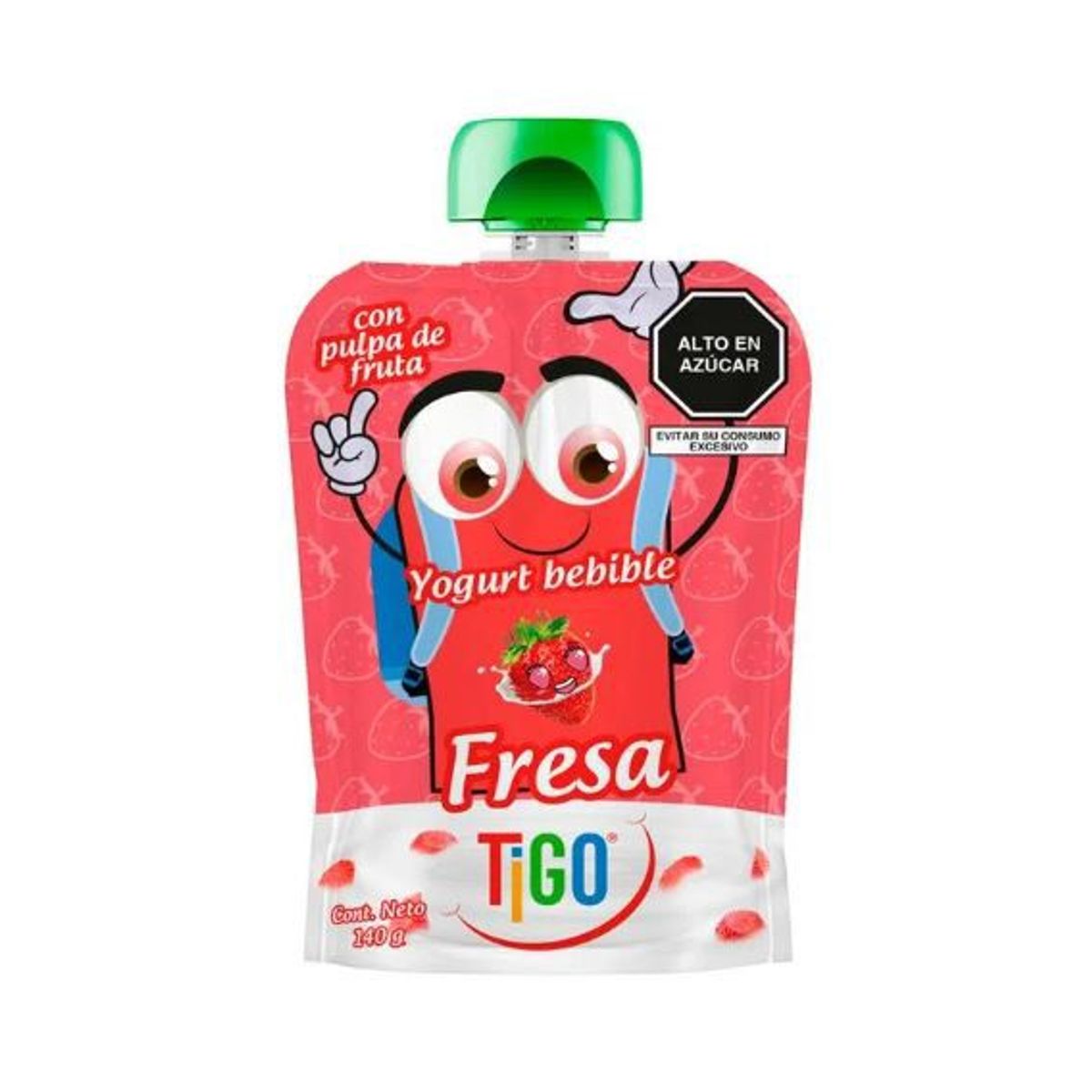 TIGO - Yogurt Bebible Tigo con Pulpa de Fresa Envase 140 g