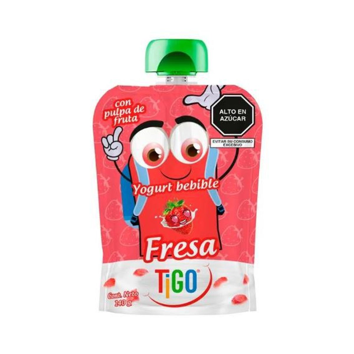 TIGO - Yogurt Bebible Tigo con Pulpa de Fresa Envase 140 g