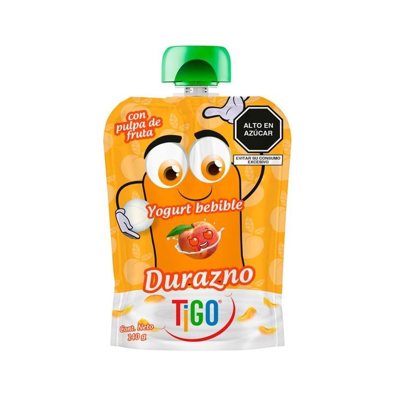 TIGO - TIGO YOGURT BEBIBLE CON PULPA DE DURAZNO 140G