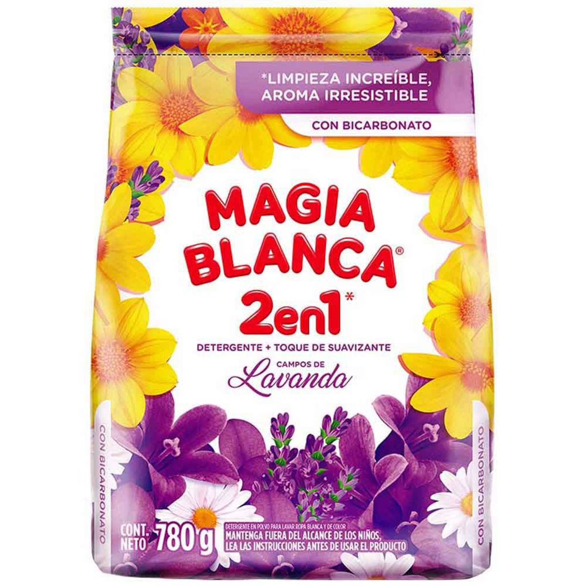 MAGIA BLANCA - Detergente en Polvo Magia Blanca Lavanda Bolsa 780 g