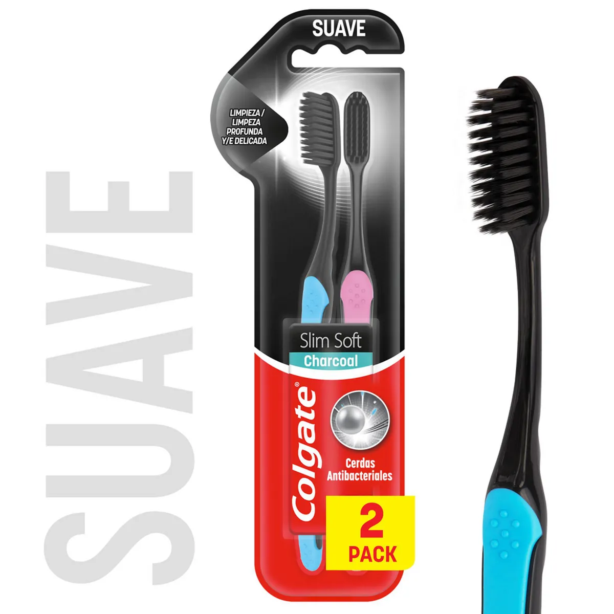 COLGATE - Crema Dental Colgate Slim Soft Carbon Caja 2 Und