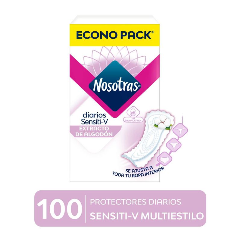 NOSOTRAS - Protectores Nosotras Multiestilo Sensitive Empaque 100 Und