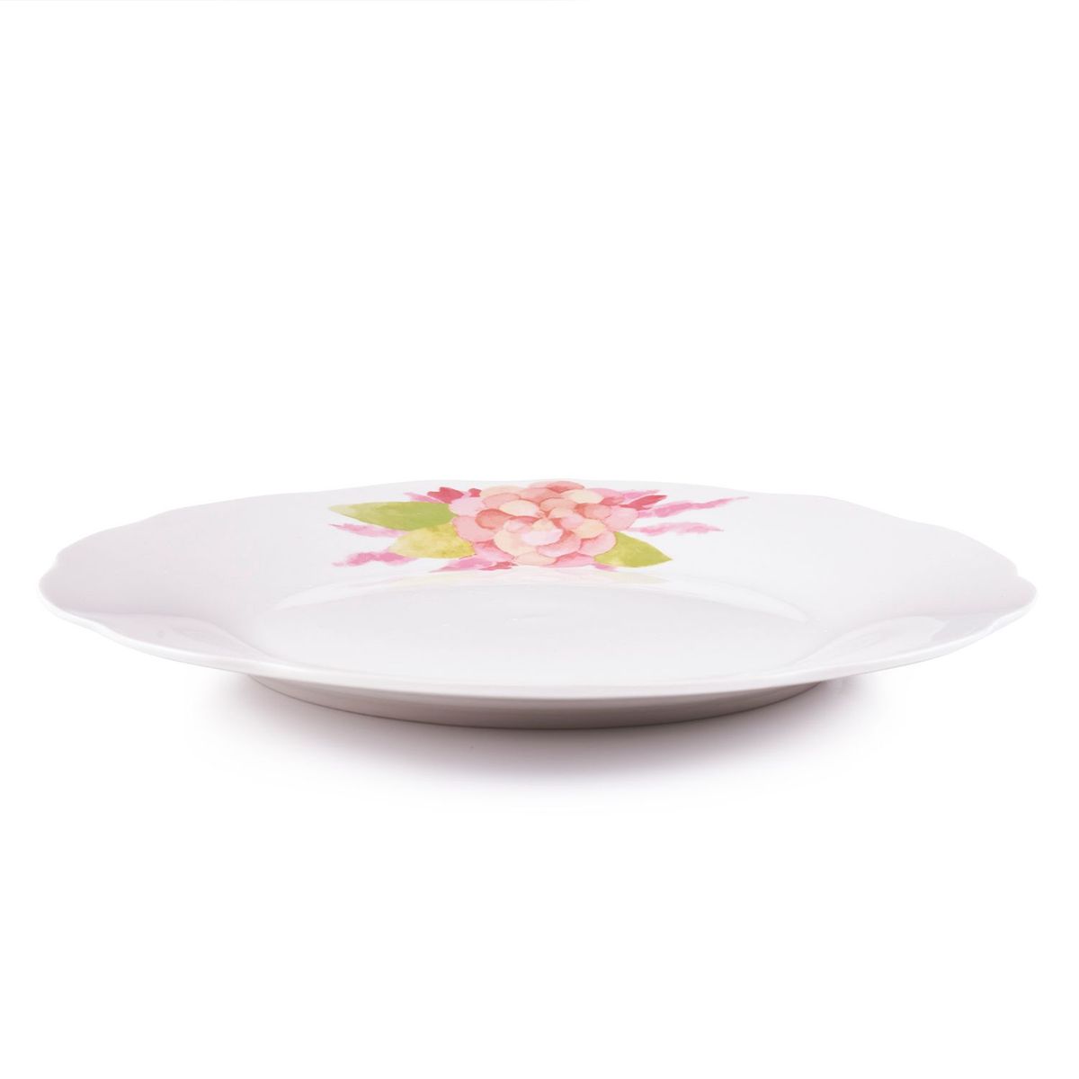 Precio Uno - PLATO TENDIDO 22CM FLORES ROSA