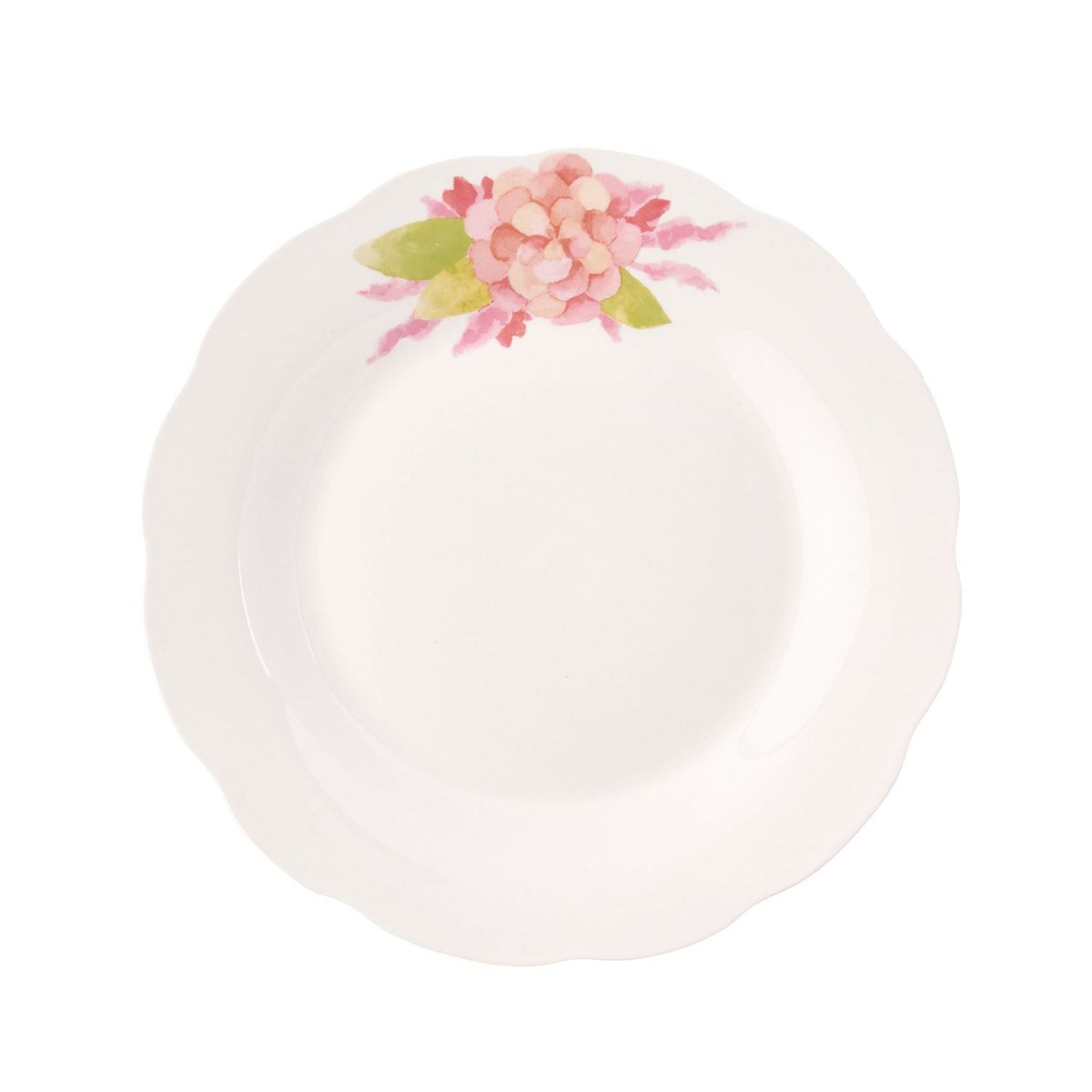 Precio Uno - PLATO TENDIDO 22CM FLORES ROSA