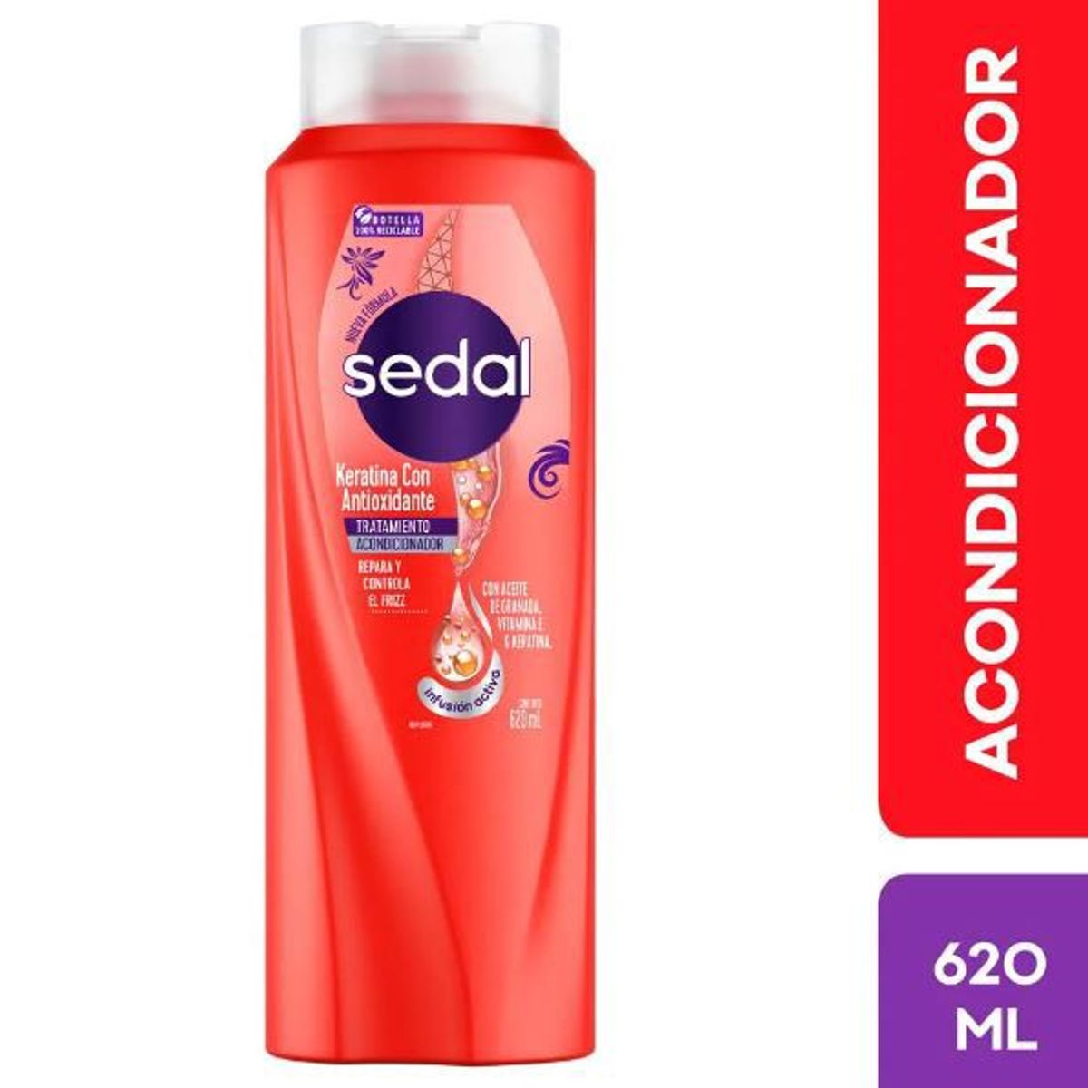 SEDAL - Acondicionador Sedal Keratina con Antioxidantes Botella 620 mL