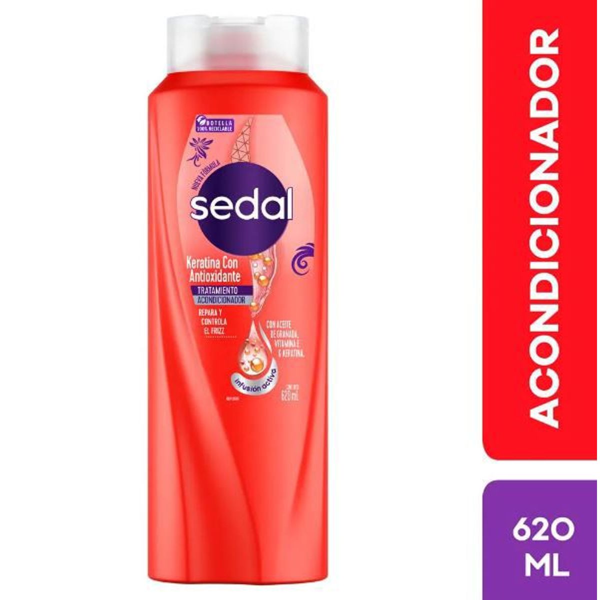 SEDAL - Acondicionador Sedal Keratina con Antioxidantes Botella 620 mL