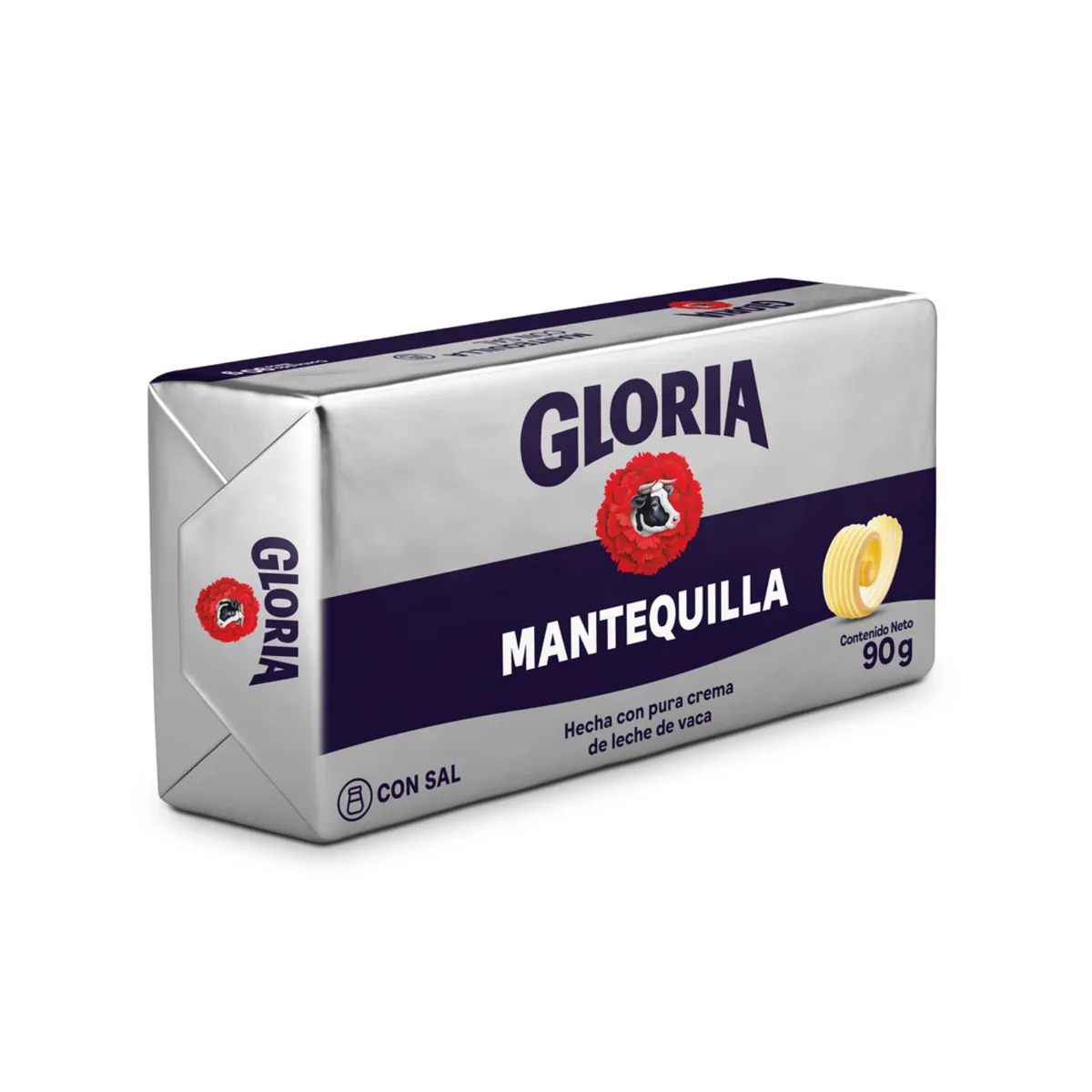 GLORIA - Mantequilla con Sal Gloria en Barra Empaque 90 g