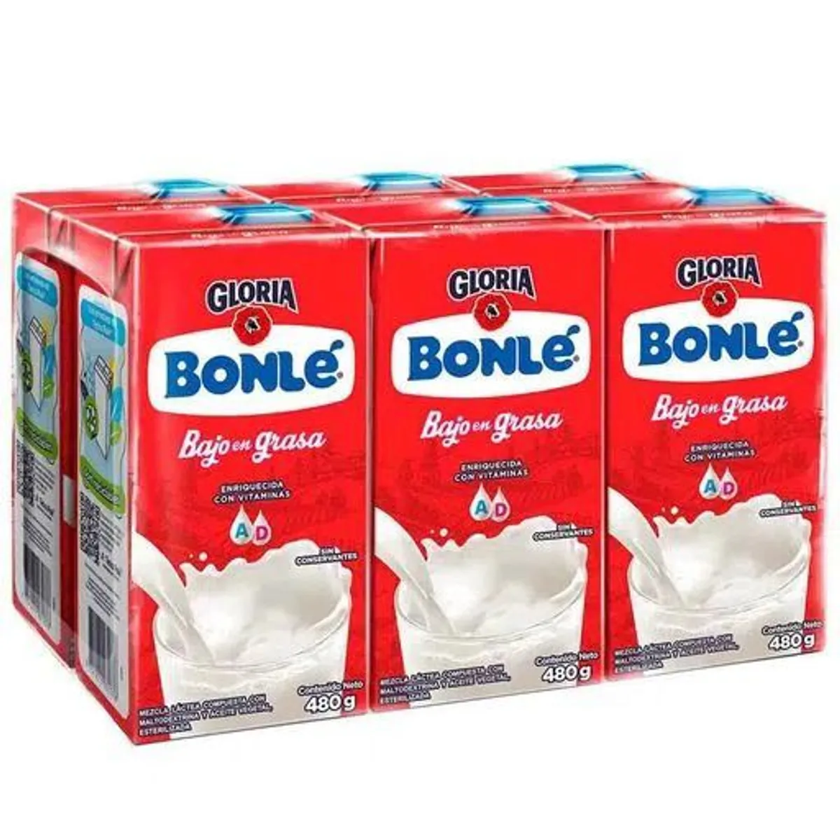 BONLE - Mezcla Láctea Bonlé Light Sixpack Caja 480 g